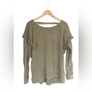 Anthropologie Pilcro Ruffled Open-Back Tunic